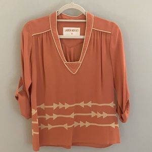 Lauren Moffatt 100% Silk Blouse, Size S